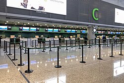 China Eastern Airlines check-in area at Terminal 2