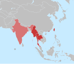 Map of the "Milk Tea Alliance". India is included in some appraisals.