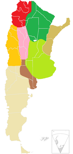 Regions of Argentina: .