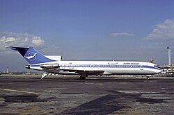 A Boeing 727-200 at Paris-Le Bourget Airport in 1976.