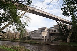 Kingsgate Bridge (1963) and Dunelm House (1966), Durham University