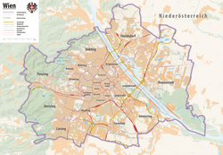 Relief map of Vienna