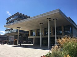 The neobrutalist Silberrad Student Centre (2015) at the University of Essex