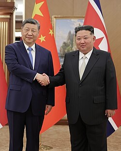 Meeting between General Secretary Kim Jong Un and General Secretary Xi Jinping
