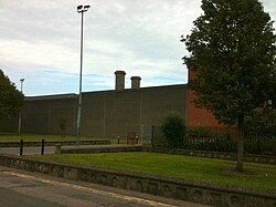 Mountjoy Prison, seen from Devery's Lane.