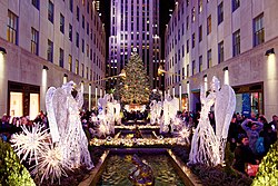The Rockefeller Center Christmas Tree, considered the "worldwide symbol of Christmas", is an annual Holiday season staple for the New York metropolitan area.[148]