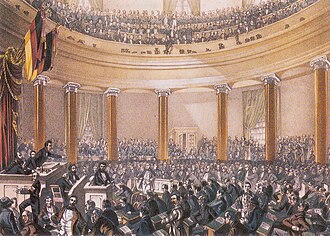 Depiction of the session of the Frankfurt Parliament in 1848