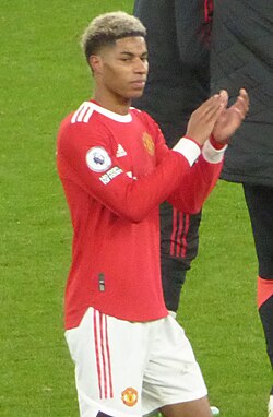 Rashford after a Manchester United match in 2022