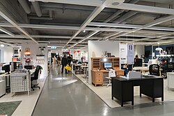 Interior of an IKEA store in Hong Kong