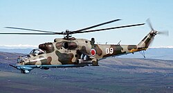 A Georgian Mi-24 in flight