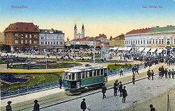 Subotica in 1914 Hungarian postcard