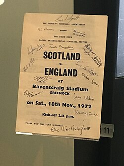 Programme from the first match, signed by the team