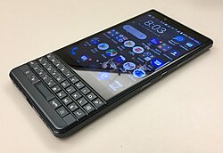 The BlackBerry Key2, introduced in 2018, incorporates the QWERTY keyboard associated with the BlackBerry brand.