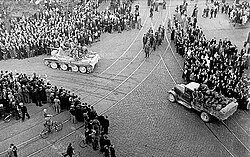 Red Army troops enter Riga (1940)