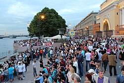 Embankment of the Neva at 23:11, 22 June 2013