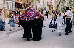 Purim street scene in Jerusalem