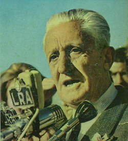 Ex-president Arturo Illia in 1970.