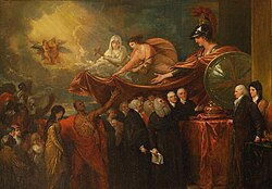 Reception of the American Loyalists by Great Britain in the Year 1783, a painting by early American artist Benjamin West