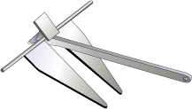 The Danforth is a light, versatile, highly popular fluke-style anchor.