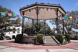 The city's historic center at Plaza de Los Ángeles near Calle Olvera