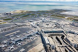 San Francisco International Airport, one of the busiest airports in the world