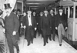 Inauguration of the Buenos Aires Underground in 1913.