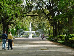 Forsyth Park is a large urban open space located in the center of Savannah, Georgia