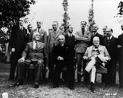Roosevelt, İnönü and Churchill at the Second Cairo Conference on 4–6 December 1943