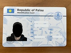 Republic of Palau Identification Card (front)