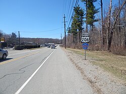 US 206 and CR 521 in Sandyston Township near Culver's Lake