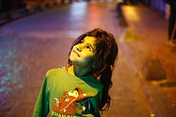 A Syrian refugee girl in Istanbul, Turkey
