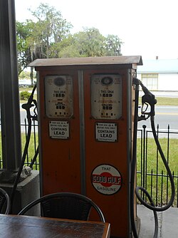 Leaded gasoline pump