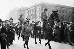 Lettow-Vorbeck at a parade in Berlin in 1919