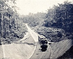 The railway section of the Tiger Camp. Saint-Laurent to Saint-Jean-du-Maroni Railway (Prison Administration c. 1905).