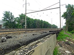 The former North Rahway station in June 2018, 25 years after the station was closed