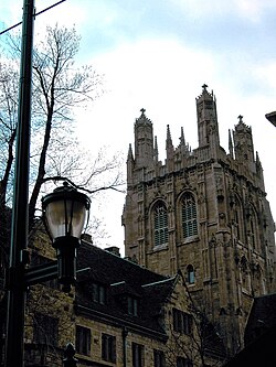 Collegiate Gothic architecture is popular in New Haven.
