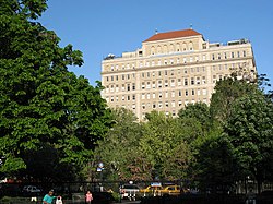 Beth Israel Medical Center as seen from Stuyvesant Square, 2007