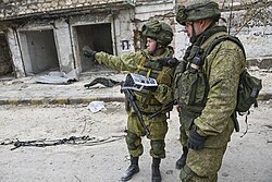 Russian Engineer Troops in a demining operation in Aleppo, 18 December 2016
