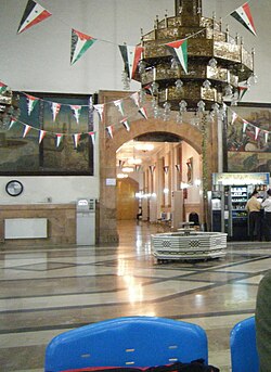 Main hall of the Aleppo Railway Station in 2010