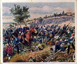 Württemberg troops attack at Wœrth.