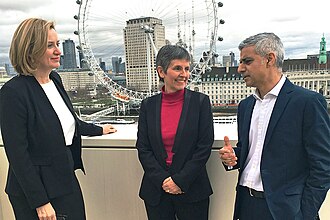 Left to right: Home Secretary Amber Rudd; Cressida Dick, about to be appointed Metropolitan Police Commissioner; and Mayor of London Sadiq Khan.