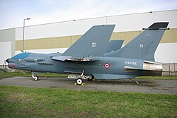 A French F-8P on display at Toulouse