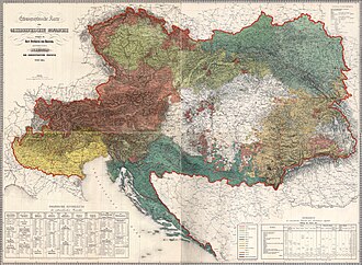 Ethnographic composition of the Austrian Empire in 1855