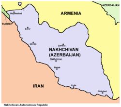 The Nakhchivan Autonomous Republic, a true exclave