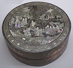 Covered box with lunar palace, 14th century. Yuan dynasty.
