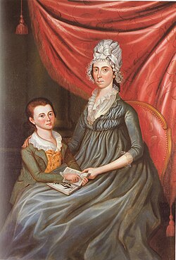 Portrait of Nelly Madison's daughter Eleanor Hite and her son, James Madison Hite, by Charles Peale Polk