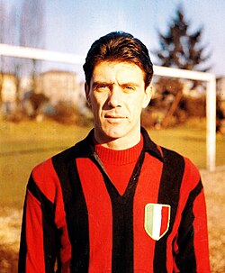 Maldini with AC Milan in the 1959-60 season