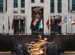 Rockefeller Center, one of Manhattan's leading media and entertainment hubs