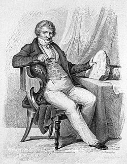 Cuvier with a fish fossil