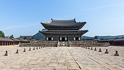 Geunjeongjeon, where Sejong was crowned.